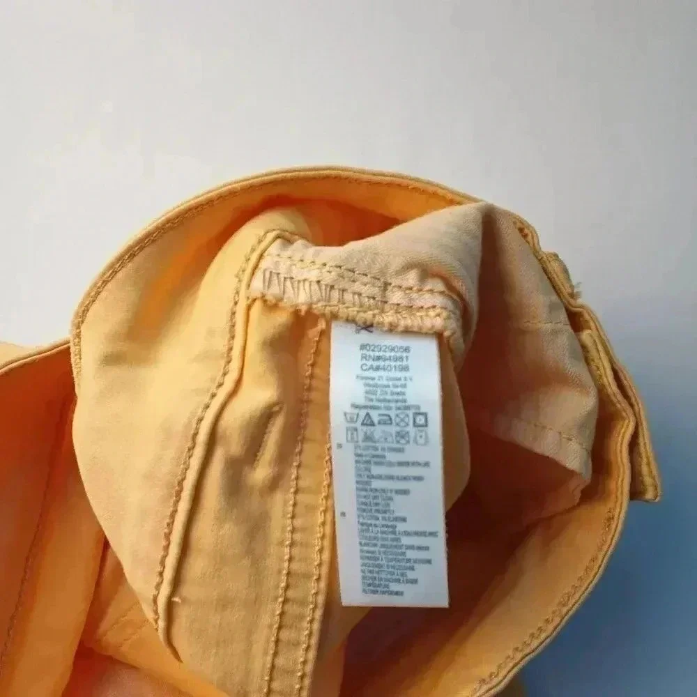 I Love H81 Women Low Rise Skinny Jeans Yellow Size 26/2 Mustard Stretch Y2K
